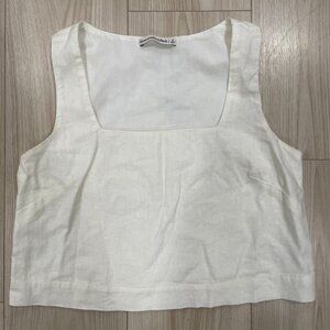 Abercrombie: Linen-Blend Squareneck Top
